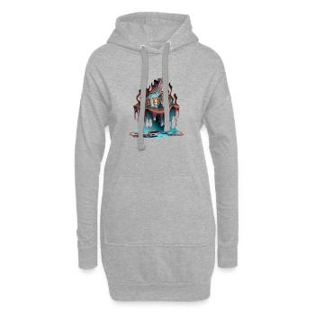 DRIPPY HOUSE - Hoodie Dress - heather grey - Front