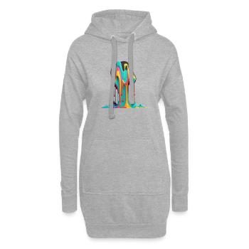 DRIPPY - Hoodie Dress - heather grey - Front