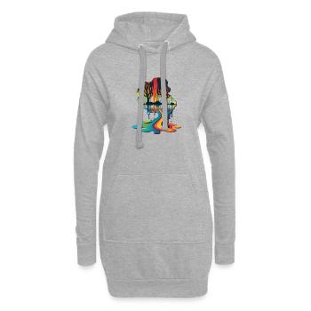 DRIPPY - Hoodie Dress - heather grey - Front