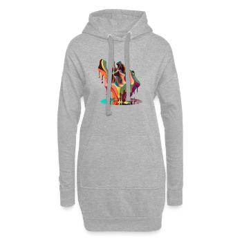 DRIPPY - Hoodie-Kleid - Grau meliert - Vorne