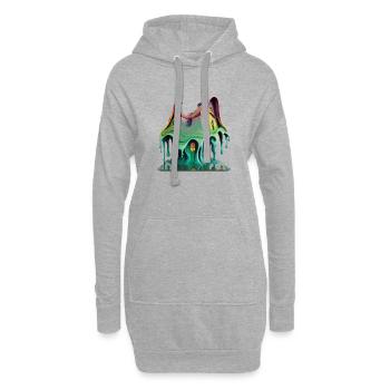 DRIPPY HOUSE - Hoodie Dress - heather grey - Front