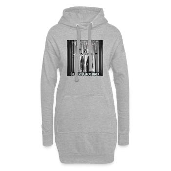 Raised in Monochrome official Cover - Hoodie-Kleid - Grau meliert - Vorne