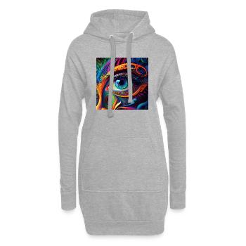 TRIPPY AUGE - Hoodie-Kleid - Grau meliert - Vorne