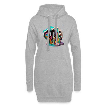 DRIPPY - Hoodie Dress - heather grey - Front