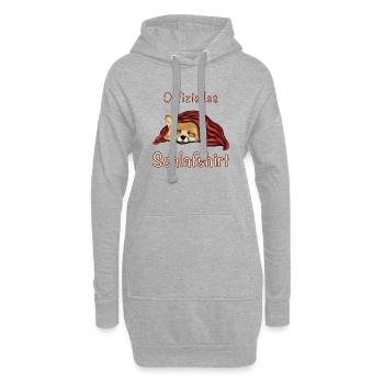 Offizielles Schlafshirt Fuchs - Hoodie-Kleid - Grau meliert - Vorne