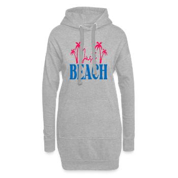 Juste la plage - Sweat-shirt à capuche long Femme - gris chiné - Devant