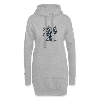Black Tree - Hoodie-Kleid - Grau meliert - Vorne
