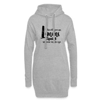 FUN Quote - Lemon Squirt - pos - Hoodie-Kleid - Grau meliert - Vorne