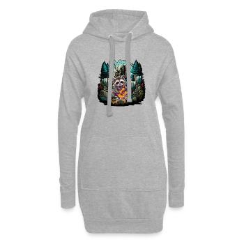 Machen Sie sich bereit, mit dieser epischen Waldbühnenkunst zu rocken - Hoodie-Kleid - Grau meliert - Vorne