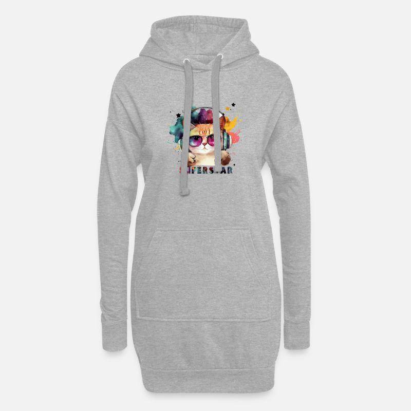 superstar - Hoodie-Kleid - Grau meliert