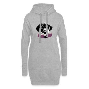 Dog Books Labrador Dog Book Read Dog Owner - Hoodie Dress - heather grey - Front