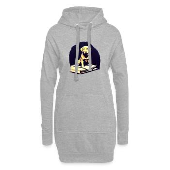 Dogs Read Dog Owner Dog Books Labrador Book - Hoodie Dress - heather grey - Front