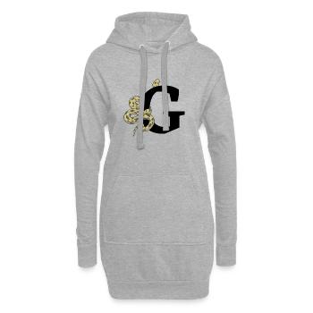 Buchstabe g Schlange - Hoodie-Kleid - Grau meliert - Vorne