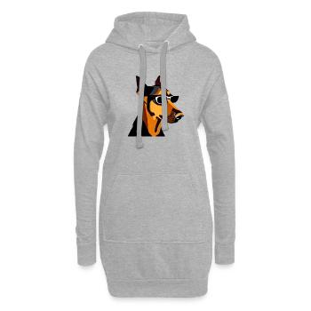Chien Propriétaire Chiens Terrier Propriétaire de chien - Sweat-shirt à capuche long Femme - gris chiné - Devant