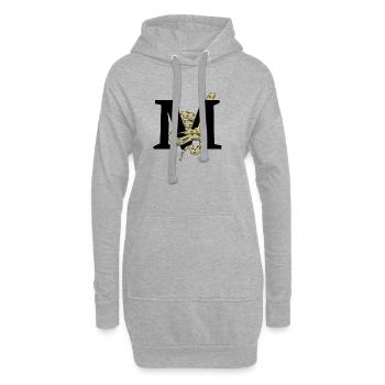 Buchstabe m Schlange - Hoodie-Kleid - Grau meliert - Vorne