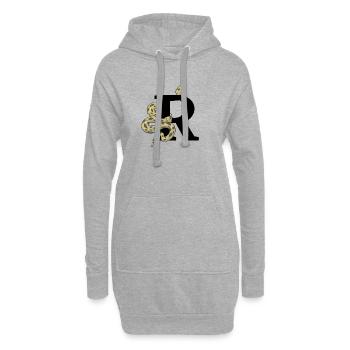 Buchstabe r Schlange - Hoodie-Kleid - Grau meliert - Vorne