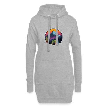 Buntes Gebirge -Generative AI - Hoodie-Kleid - Grau meliert - Vorne