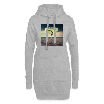 Cocktail 5 Cadeau - Sweat-shirt à capuche long Femme - gris chiné - Devant