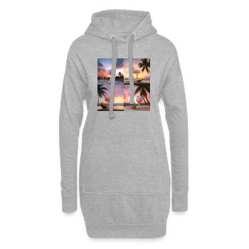 Cocktail Cadeau - Sweat-shirt à capuche long Femme - gris chiné - Devant