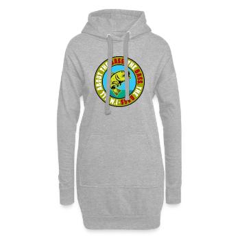 Fishing - I'm all about the Bass - Hoodie Dress - heather grey - Front