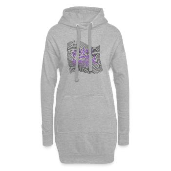 Genießen Sie jeden Moment - Hoodie-Kleid - Grau meliert - Vorne