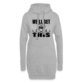 Nous allons nous en sortir - Sweat-shirt à capuche long Femme - gris chiné - Devant