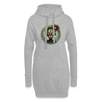 Robo Blume - Hoodie-Kleid - Grau meliert - Vorne