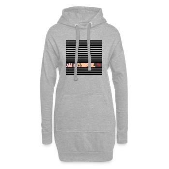 Impression "Future Maman : Veuillez patienter" - Sweat-shirt à capuche long Femme - gris chiné - Devant