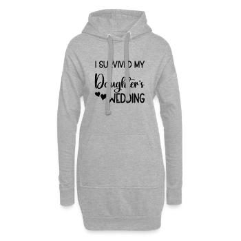 J’ai survécu au mariage de ma fille - Sweat-shirt à capuche long Femme - gris chiné - Devant