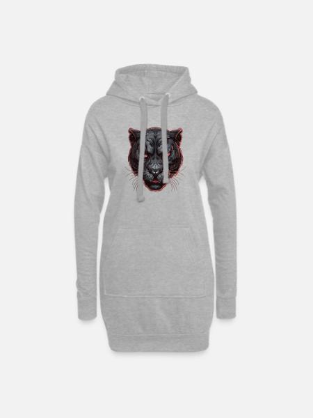 Panther - Hoodie-Kleid - Grau meliert