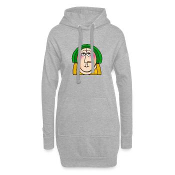 Lever les yeux - Sweat-shirt à capuche long Femme - gris chiné - Devant