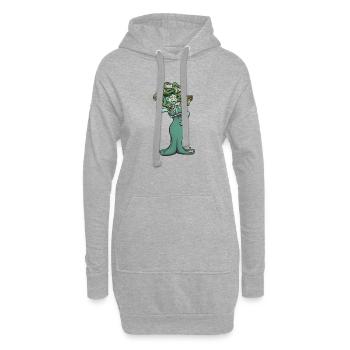 Medusa - Hoodie-Kleid - Grau meliert - Vorne