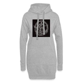 Road Warrior - Chevalier en moto / vélo - Sweat-shirt à capuche long Femme - gris chiné - Devant