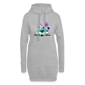 Lesen Gärtner Buch Leser Buchliebhaber Bücher - Hoodie-Kleid - Grau meliert - Vorne