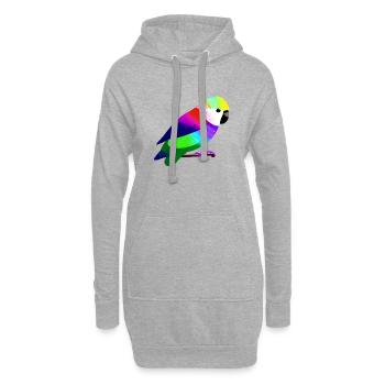 Budgie Bird Propriétaire Bird Cockatiel - Sweat-shirt à capuche long Femme - gris chiné - Devant