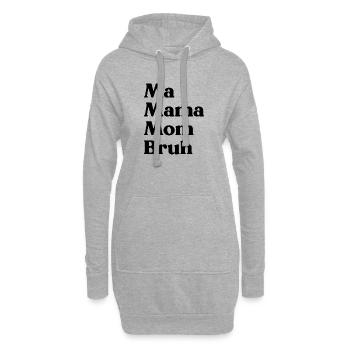 Ma Mama Mama Maman Bruh Drôle de fête des mères - Sweat-shirt à capuche long Femme - gris chiné - Devant