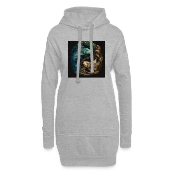 ZODIAC POISSON - Sweat-shirt à capuche long Femme - gris chiné - Devant