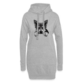Propriétaire de chien Berger allemand Chien Chiot - Sweat-shirt à capuche long Femme - gris chiné - Devant