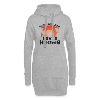 This cool Dad loves Hiking - Hoodie-Kleid - Grau meliert - Vorne