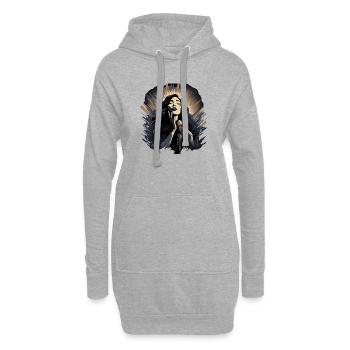 Sängerin Musik - Hoodie-Kleid - Grau meliert - Vorne