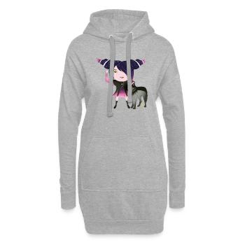 Jane - Hoodie-Kleid - Grau meliert - Vorne