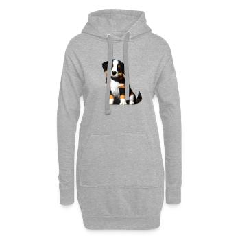 Chiot Berger Australien Propriétaire Chien - Sweat-shirt à capuche long Femme - gris chiné - Devant
