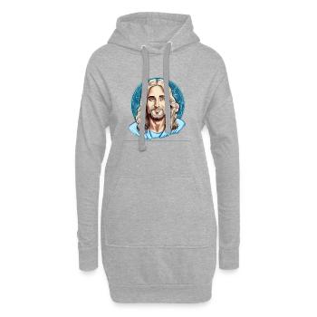 Jésus-Christ #10 - Sweat-shirt à capuche long Femme - gris chiné - Devant