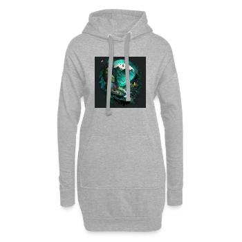 Peintures de la nature - Sweat-shirt à capuche long Femme - gris chiné - Devant
