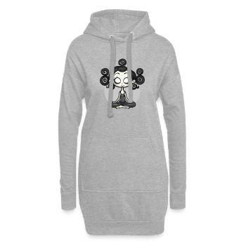 Yoga Lotus Pose - Hoodie-Kleid - Grau meliert - Vorne
