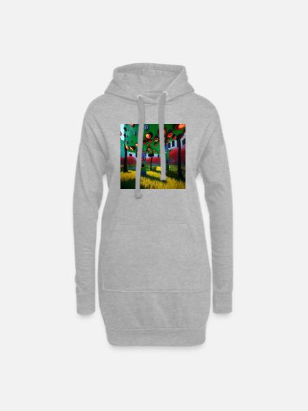 Farbenbaum - Hoodie-Kleid - Grau meliert