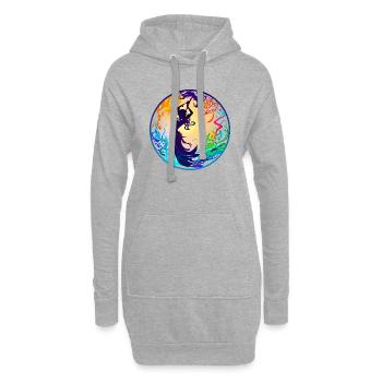 Ins Meer - Hoodie-Kleid - Grau meliert - Vorne
