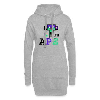 Crypto Ape 2 - Sweat-shirt à capuche long Femme - gris chiné - Devant