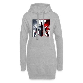 Das Gute mit dem Schlechten nehmen - Hoodie-Kleid - Grau meliert - Vorne