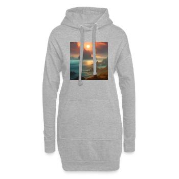 Sunset over the bay_02 - Hoodie-Kleid - Grau meliert - Vorne
